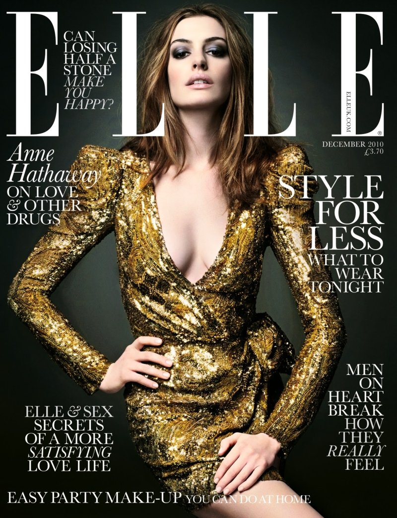 Elle UK December 2010 Cover | Anne Hathaway