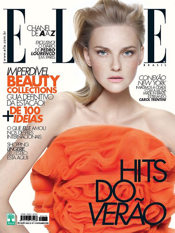 Elle Brazil November 2010 Cover | Caroline Trentini