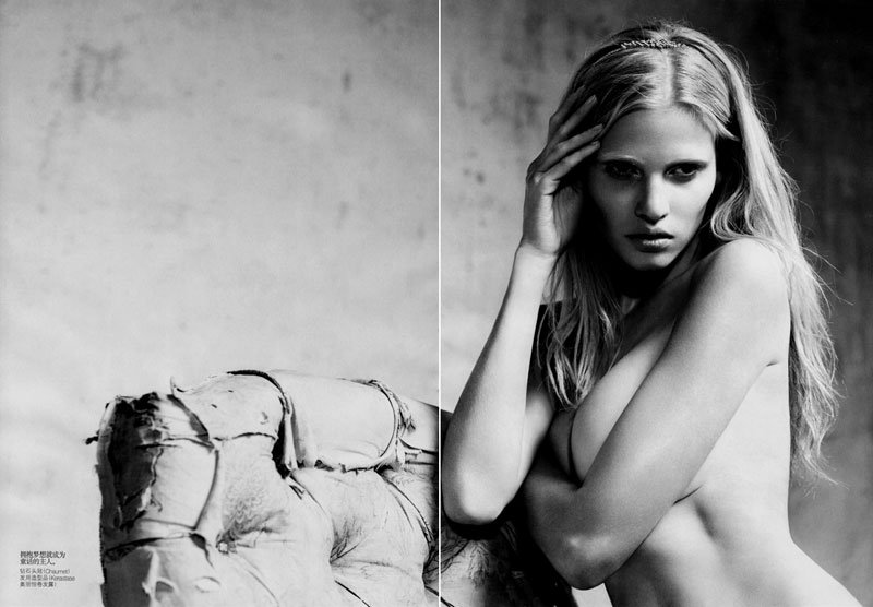 Lara Stone for Vogue China December 2010 by Willy Vanderperre