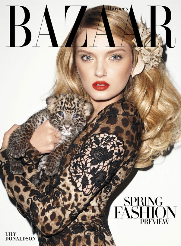 Lily Donaldson for Harper's Bazaar US January 2011 by Terry Richardson
