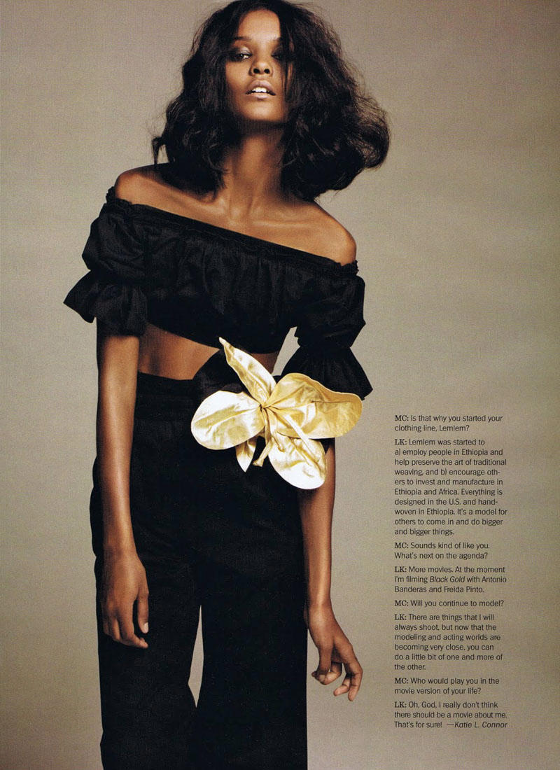 Liya Kebede by David Roemer for Marie Claire US February 2011