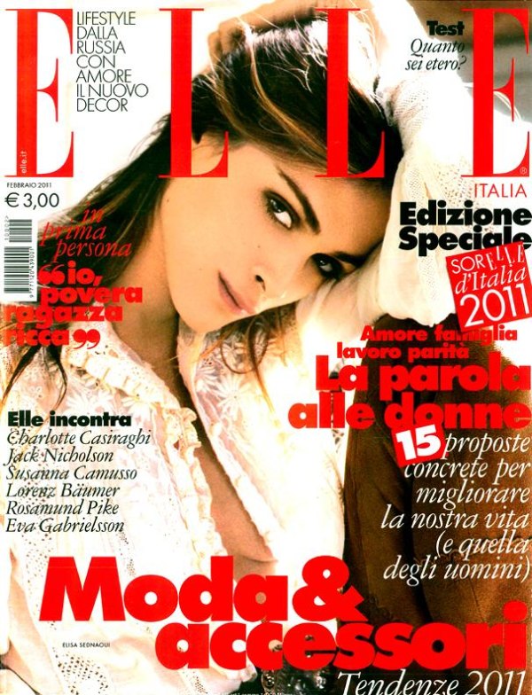 Elle Italia February 2011 Cover | Elisa Sednaoui by Matt Jones