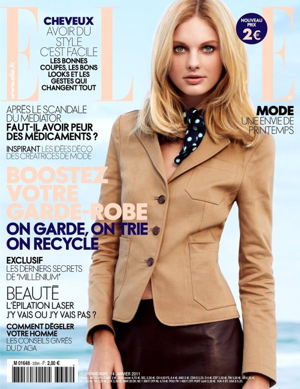 Elle France January 14, 2011 Cover | Patricia van der Vliet by Tesh