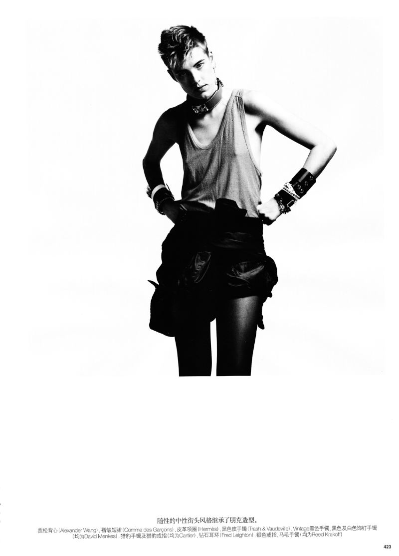 Agyness Deyn by Hedi Slimane for Vogue China March 2011