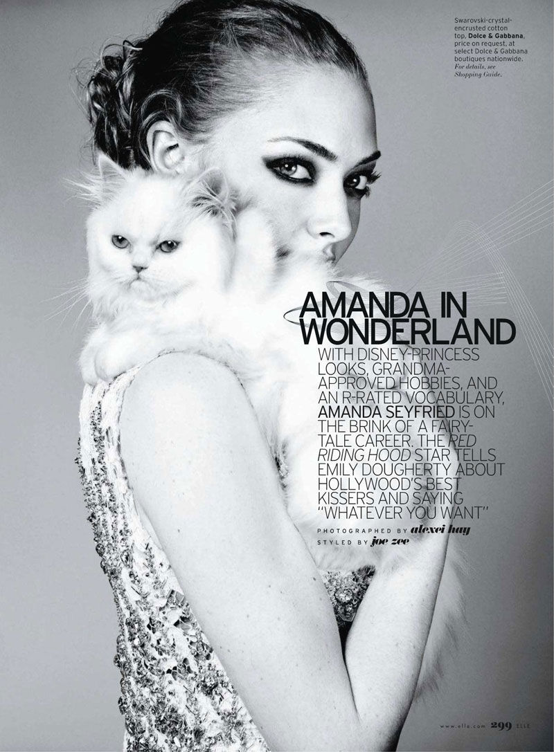 Amanda Seyfried for Elle US April 2011 by Alexei Hay