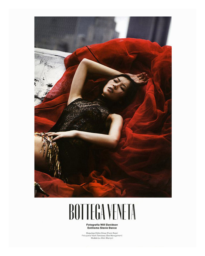 Liu Wen in Bottega Veneta by Will Davidson for V Magazine Spain #10