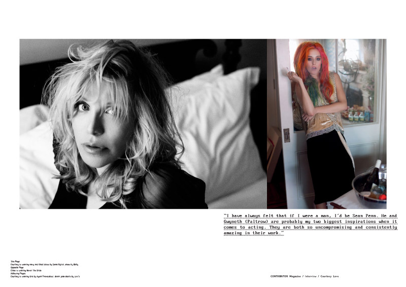 Courtney Love Shares Her Clothing Line for the Cover Story of Contributor Magazine #6