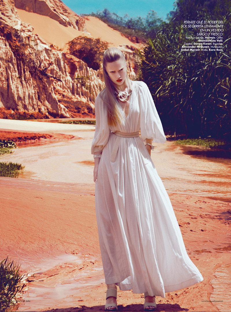 Marcelina Sowa is a White Magic Woman for Harper's Bazaar Mexico by Kevin Sinclair