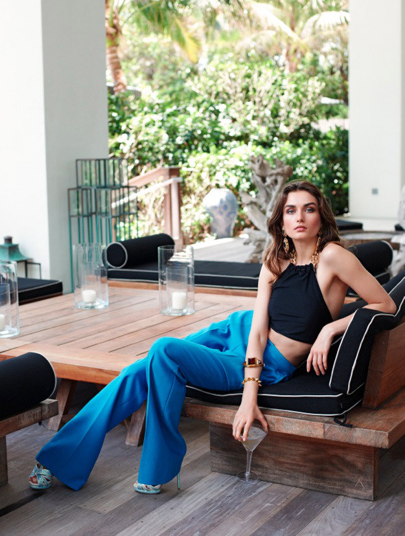 Andreea Diaconu is a Miami Beauty in Vogue Brazil August 2012 by Eric Guillemain