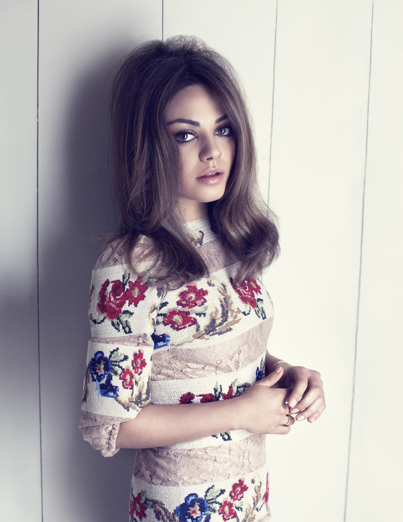 Mila Kunis is 60s Glam in Elle UK's August Cover Shoot by Doug Inglish