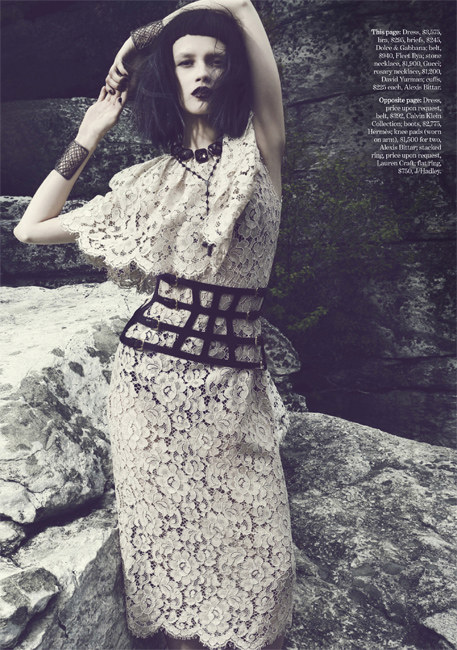 Ranya Mordanova Dons Gothic Ensembles for Fall in Marie Claire US' September Issue