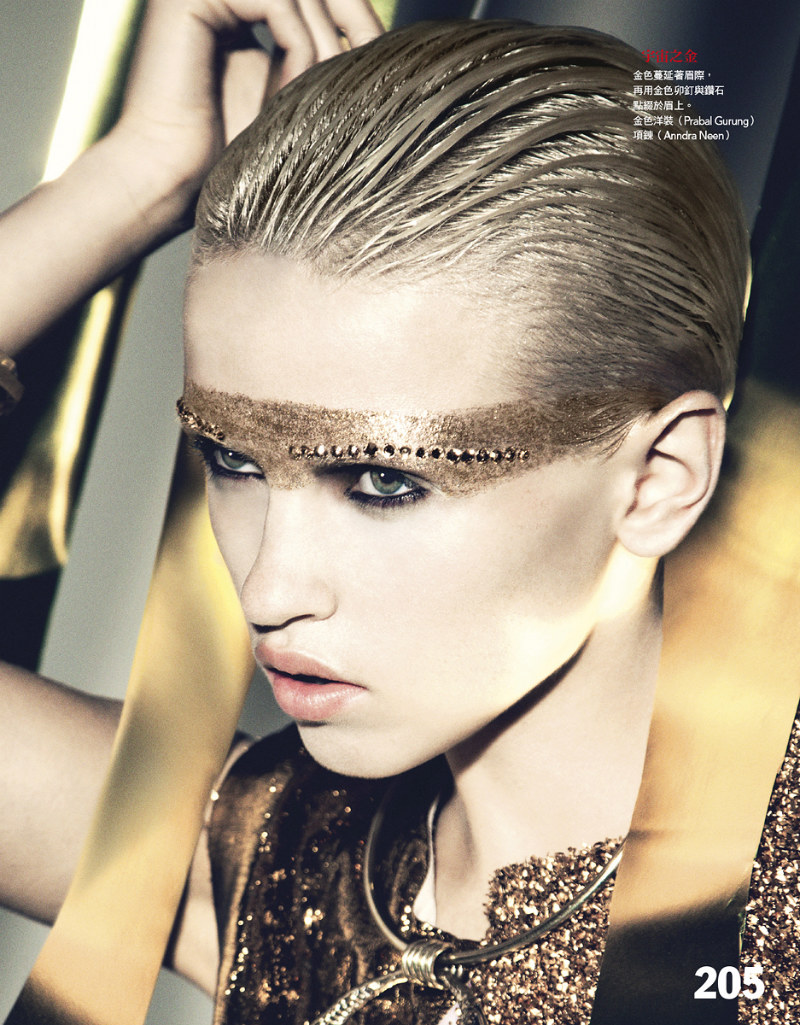 Anja Konstantinova Sports Futuristic Beauty for Vogue Taiwan September 2012 by Yossi Michaeli