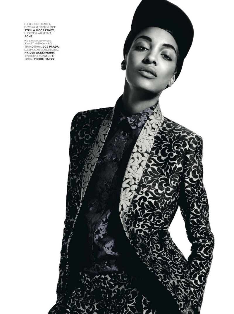 Jourdan Dunn is Pretty in Patterns for Vogue Russia October 2012 by Richard Bush