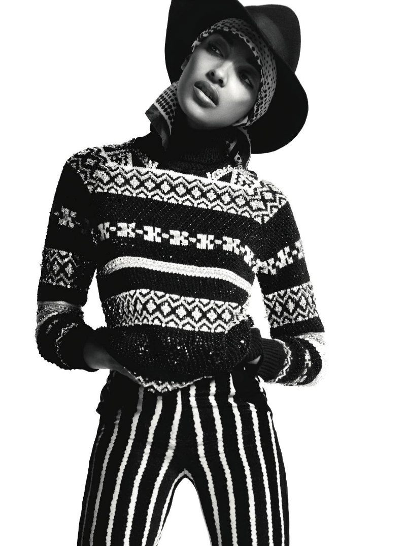 Jourdan Dunn is Pretty in Patterns for Vogue Russia October 2012 by Richard Bush