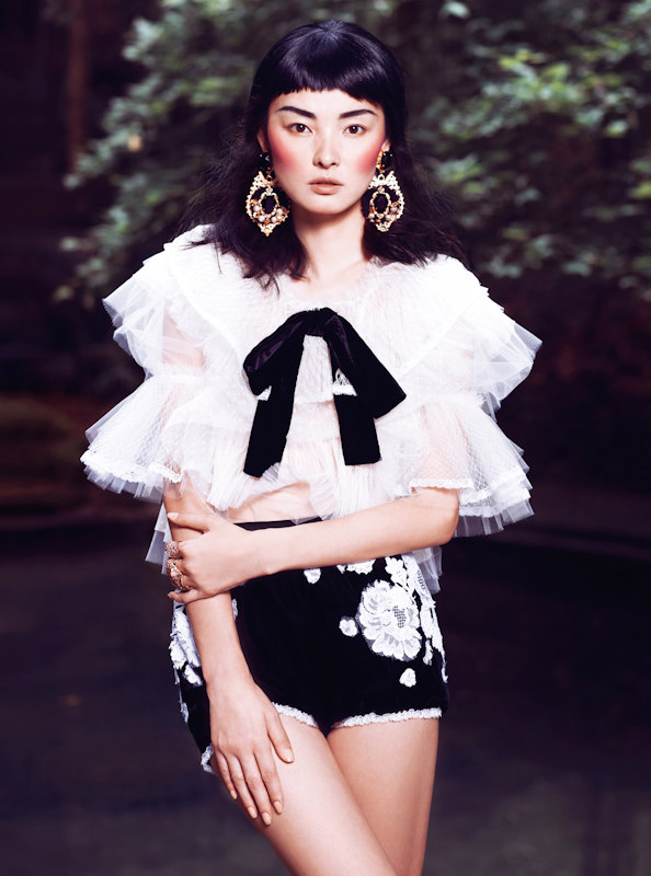 Miao Bin Si Models Ethereal Beauty for Elle Vietnam October 2012 by Stockton Johnson
