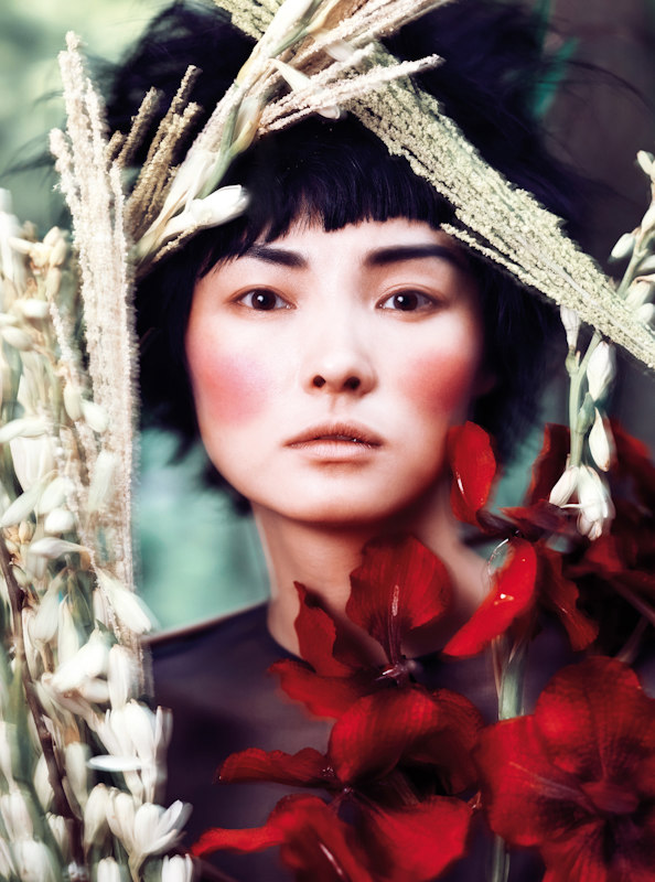 Miao Bin Si Models Ethereal Beauty for Elle Vietnam October 2012 by Stockton Johnson