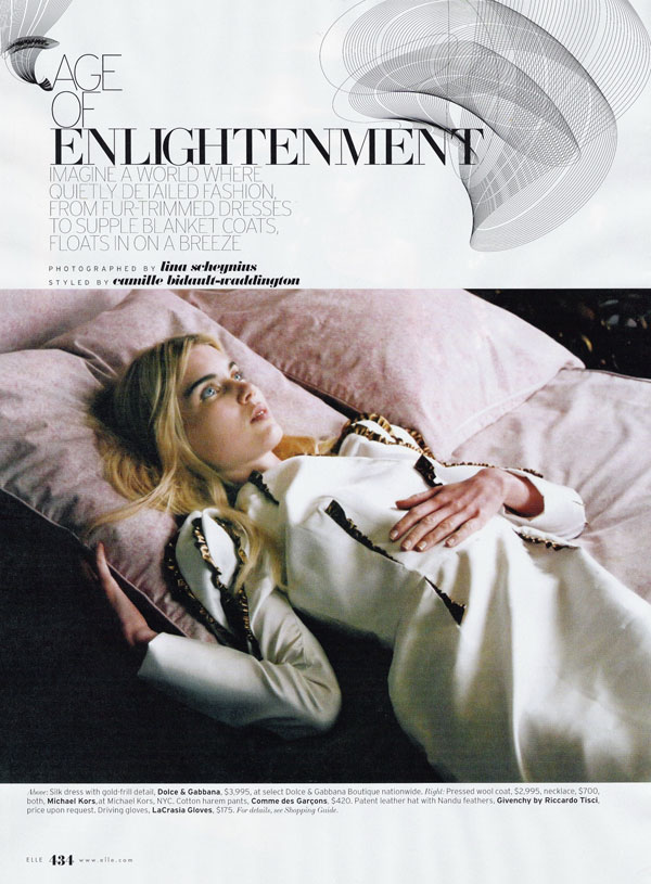 Age of Enlightment | Elsa Sylvan by Lina Scheynius for Elle