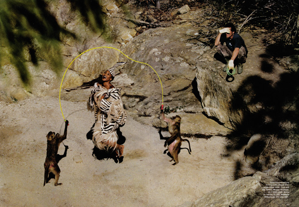 Naomi Campbell and The 'Wild Things' in Harper's Bazaar US