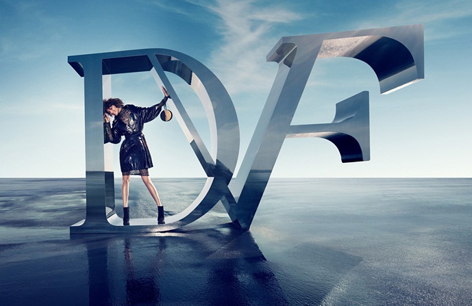 Arizona Muse is Logo-Obsessed for Diane von Furstenberg's Fall 2012 Campaign by Camilla Akrans