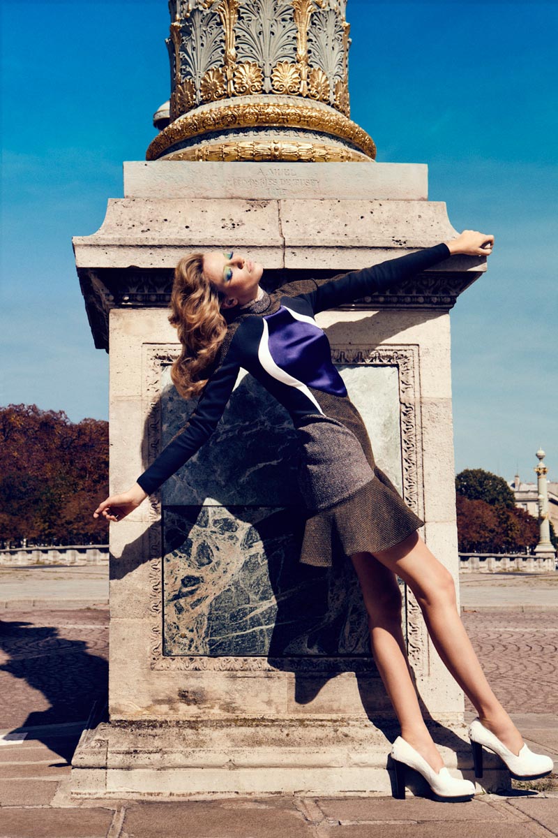 Milagros Schmoll is Pretty in Paris for Harper's Bazaar Turkey October 2012