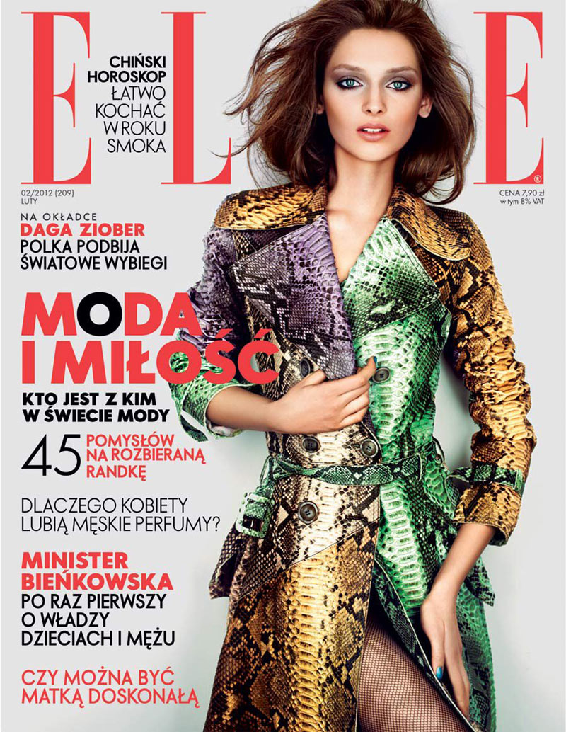 Elle Poland February 2012 Cover | Daga Ziober by Mateusz Stankiewicz