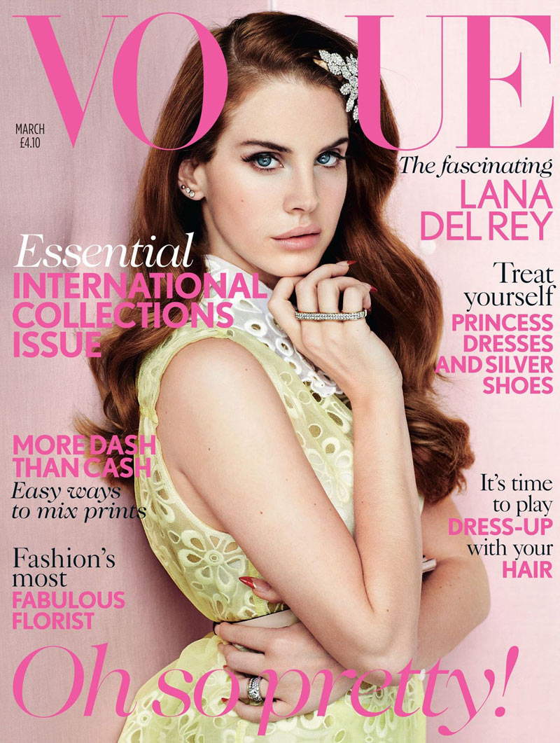 Vogue UK March 2012 Cover | Lana Del Rey by Mario Testino