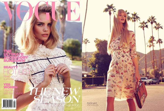 Marloes Horst & Kendra Spears by Nicole Bentley for Vogue Australia February 2012