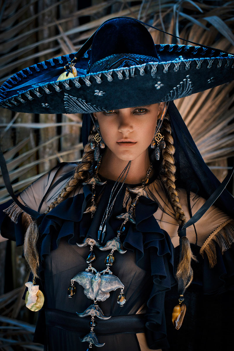 Imogen Morris Clarke Dons Folklore Style for Marie Claire US October 2012