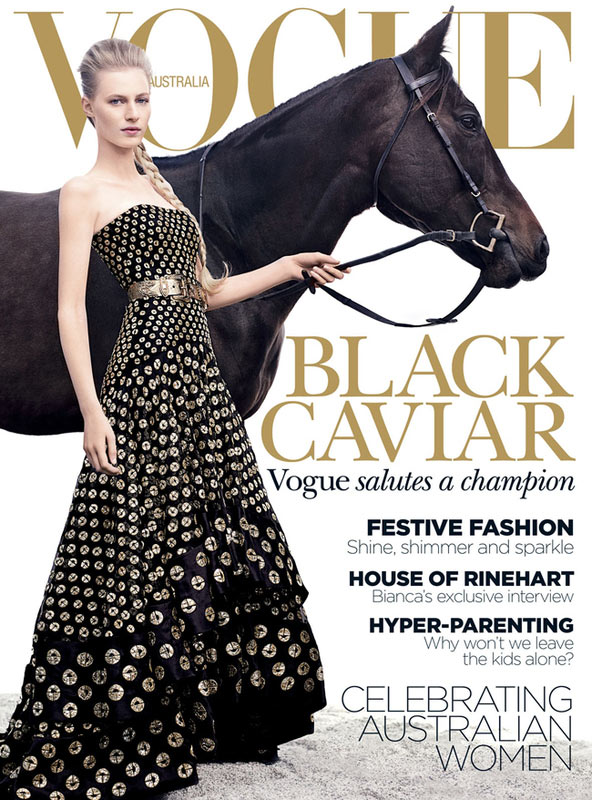 Julia Nobis is an Equestrian Beauty for Vogue Australia's December 2012 Cover