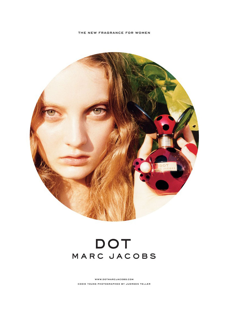 Codie Young for Marc Jacobs "Dot" Fragrance Campaign by Juergen Teller