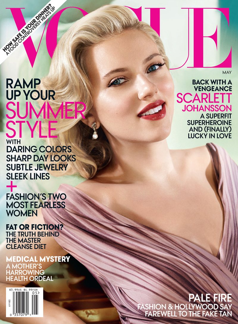 Scarlett Johansson Covers Vogue US May 2012