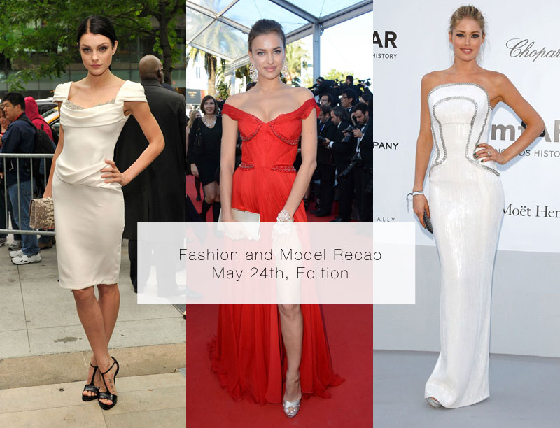 Jessica Stam in Marchesa, Irina Shayk in Roberto Cavalli, Doutzen Kroes in Versace & More Model Style