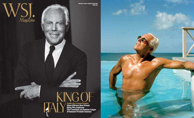 Giorgio Armani Covers WSJ June, Talks The Future of His Brand and Fashion