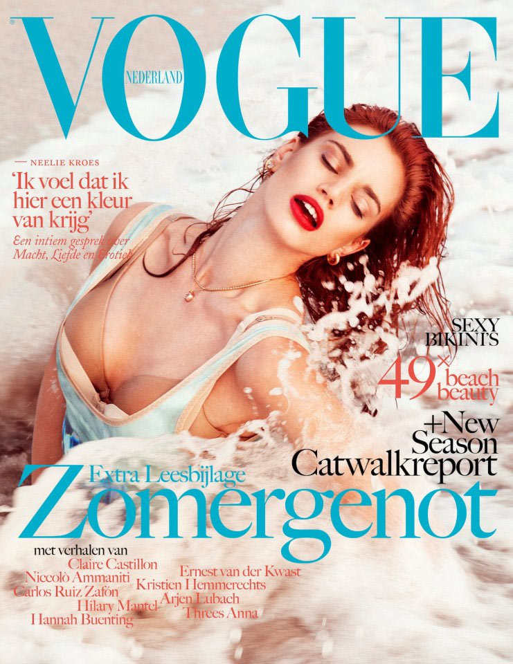 Rianne ten Haken Catches Waves for Vogue Netherlands' July/August 2012 Cover