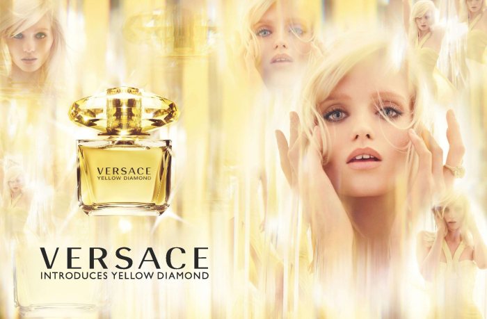 Abbey Lee Kershaw for Versace "Yellow Diamond" Fragrance by Mario Testino