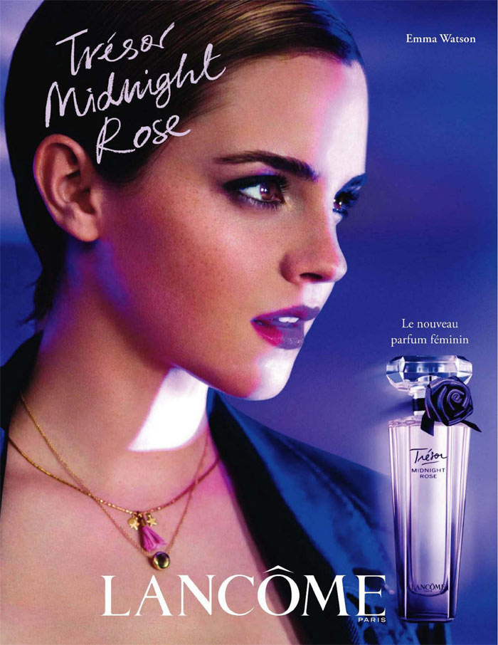Emma Watson for Lancôme "Trésor Midnight Rose" Fragrance by Mario Testino