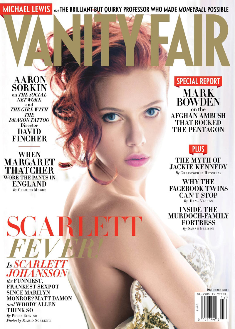 Scarlett Johansson for Vanity Fair December 2011 by Mario Sorrenti (Cover)