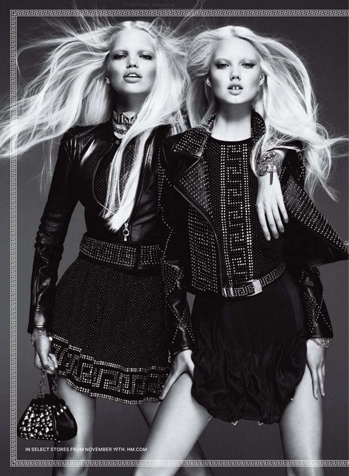 Daphne Groeneveld & Lindsey Wixson for Versace for H&M Fall 2011 Campaign by Mert & Marcus