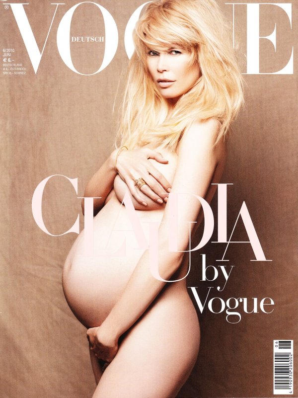 Vogue Germany June 2010 Cover | Claudia Schiffer by Karl Lagerfeld