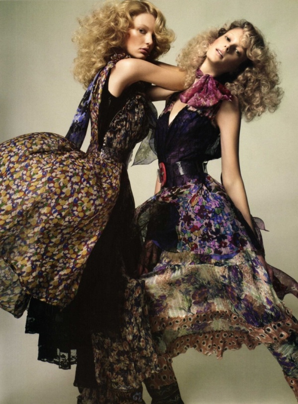 Sigrid Agren & Patricia van der Vilet by Glen Luchford in Just the Two of Us | Vogue Nippon June 2010