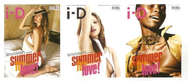 i-D Summer 2010 Covers | Gisele, Miranda & Jeneil by Matt Jones, Willy Vanderperre & Daniel Jackson