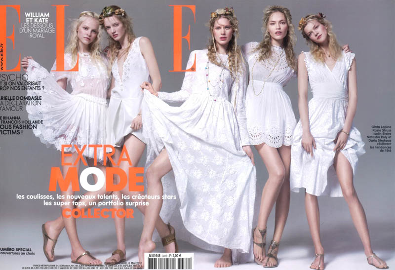 Natasha Poly, Iselin Steiro & Others by Jean-Baptiste Mondino for Elle France
