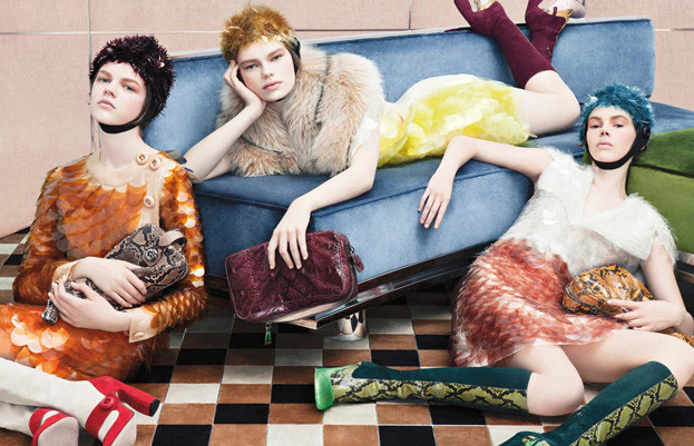 Prada Fall 2011 Campaign | Frida Gustavsson, Kelly Mittendorf, Julia Zimmer & Others by Steven Meisel