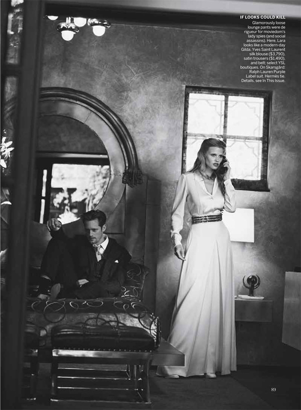 Lara Stone & Frida Gustavsson by Peter Lindbergh for Vogue US July 2011
